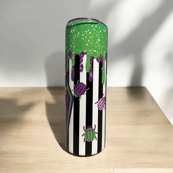 Halloween Beetle Juice 20oz Skinny Straight Tumbler - Picture 3 of 5